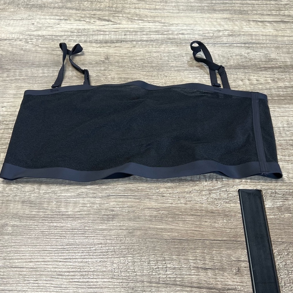 Skims Black Sheer Strapless Bandeau Bra